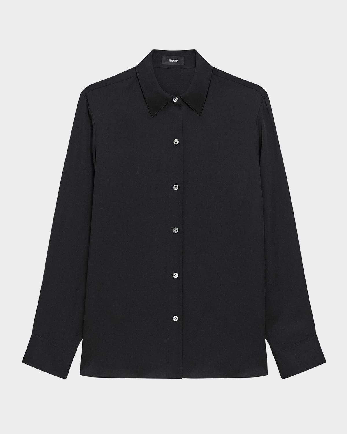 silk straight shirt