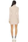 silk turtleneck mini dress