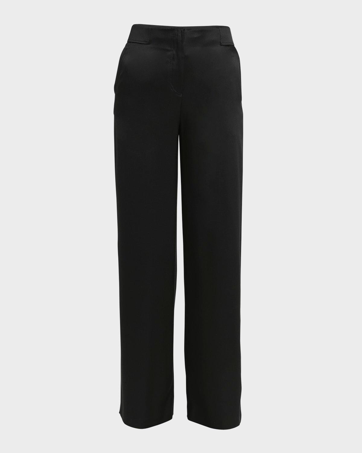 silk wide-leg trousers