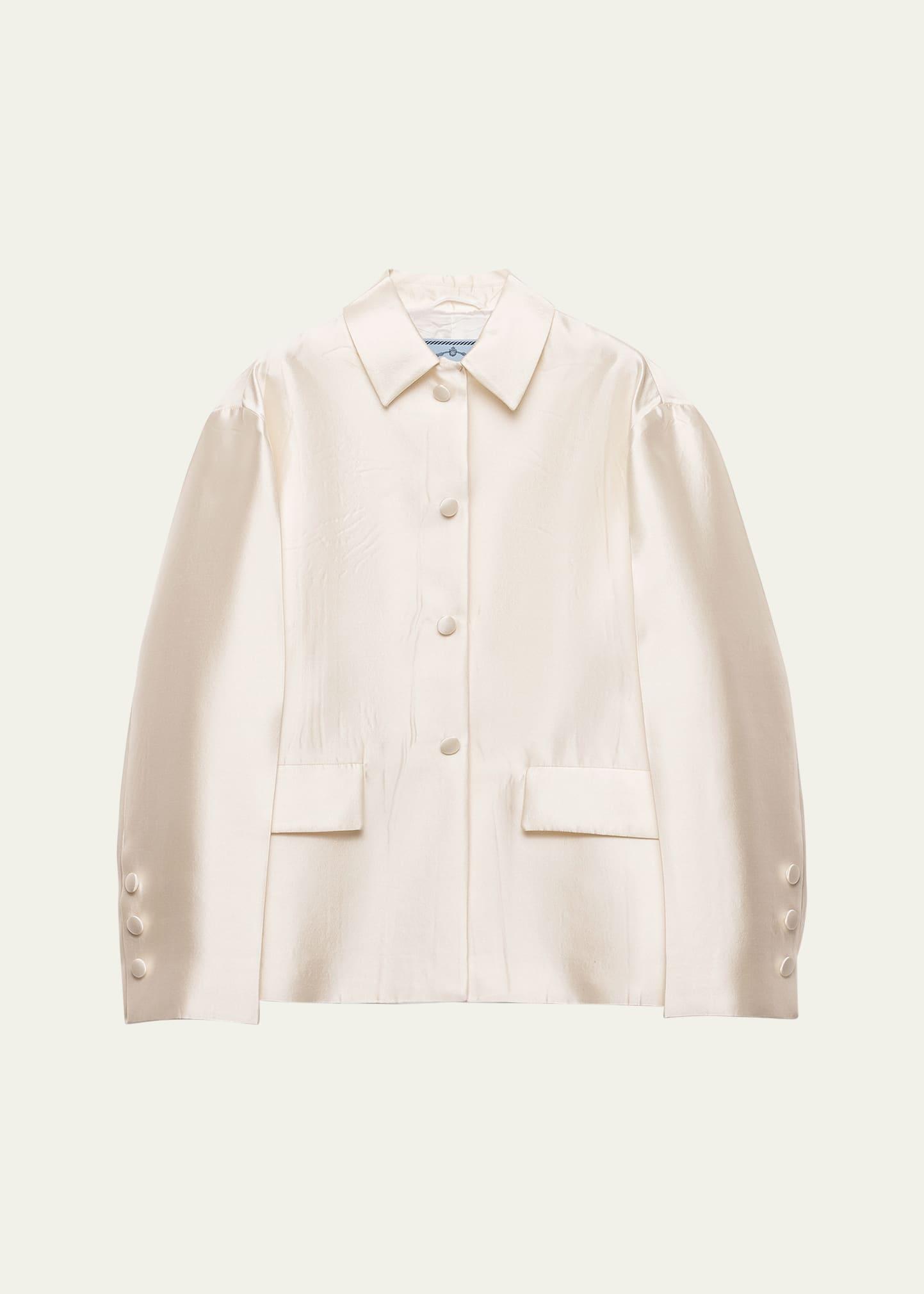 silk-wool single-breasted evening jacket