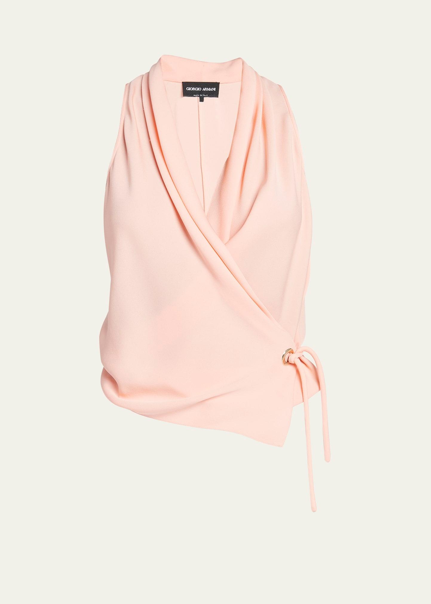 silk wrap blouse