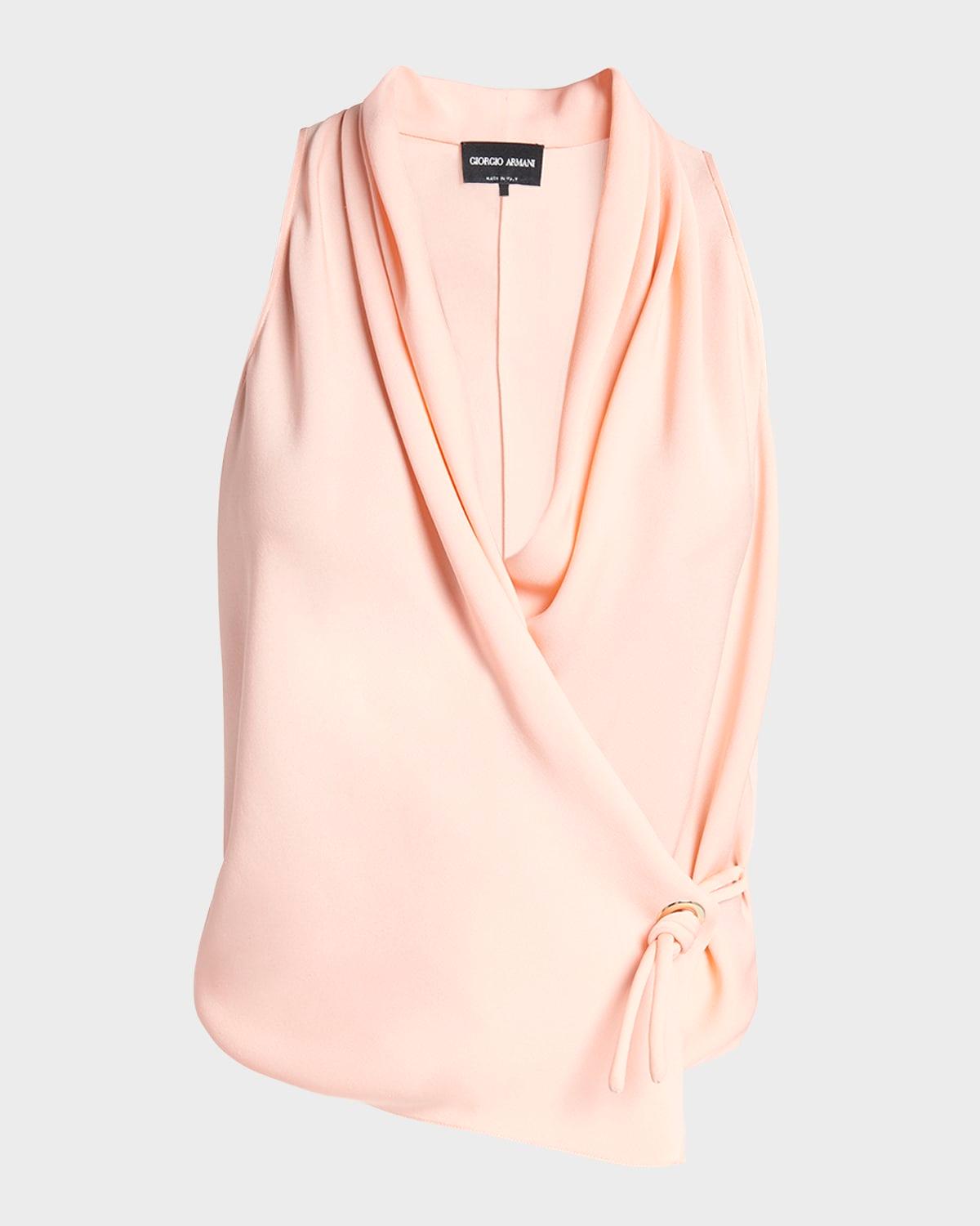 silk wrap blouse