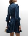 silk wrap mini dress