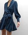 silk wrap mini dress