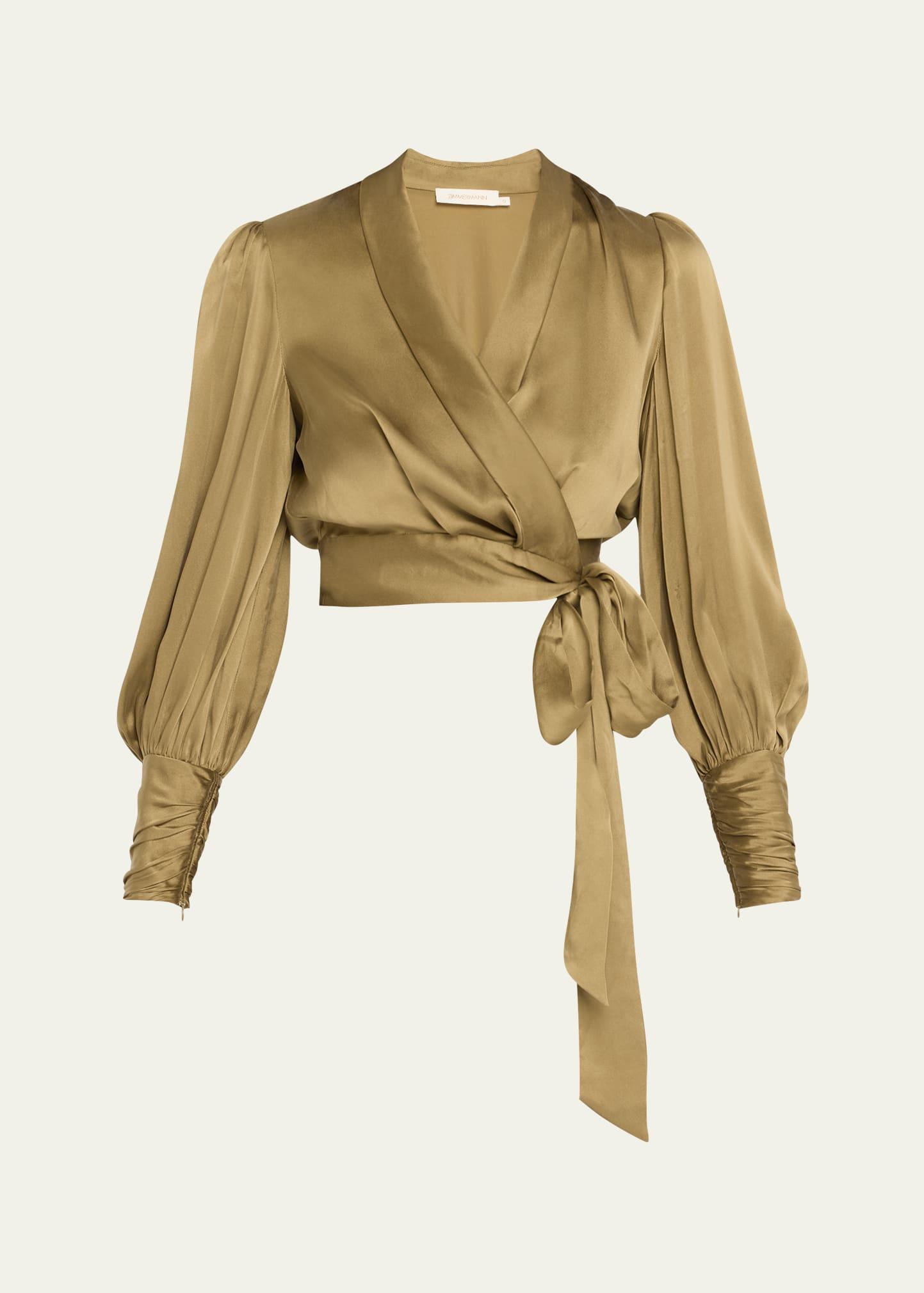 silk wrap top