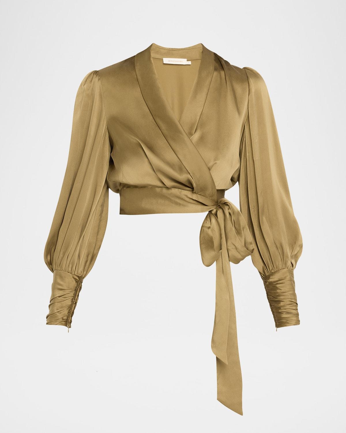 silk wrap top