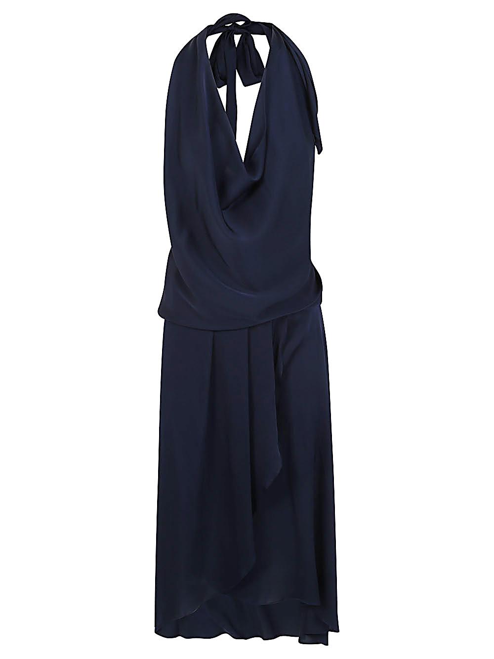 silk95five dresses blue silk elastane - women