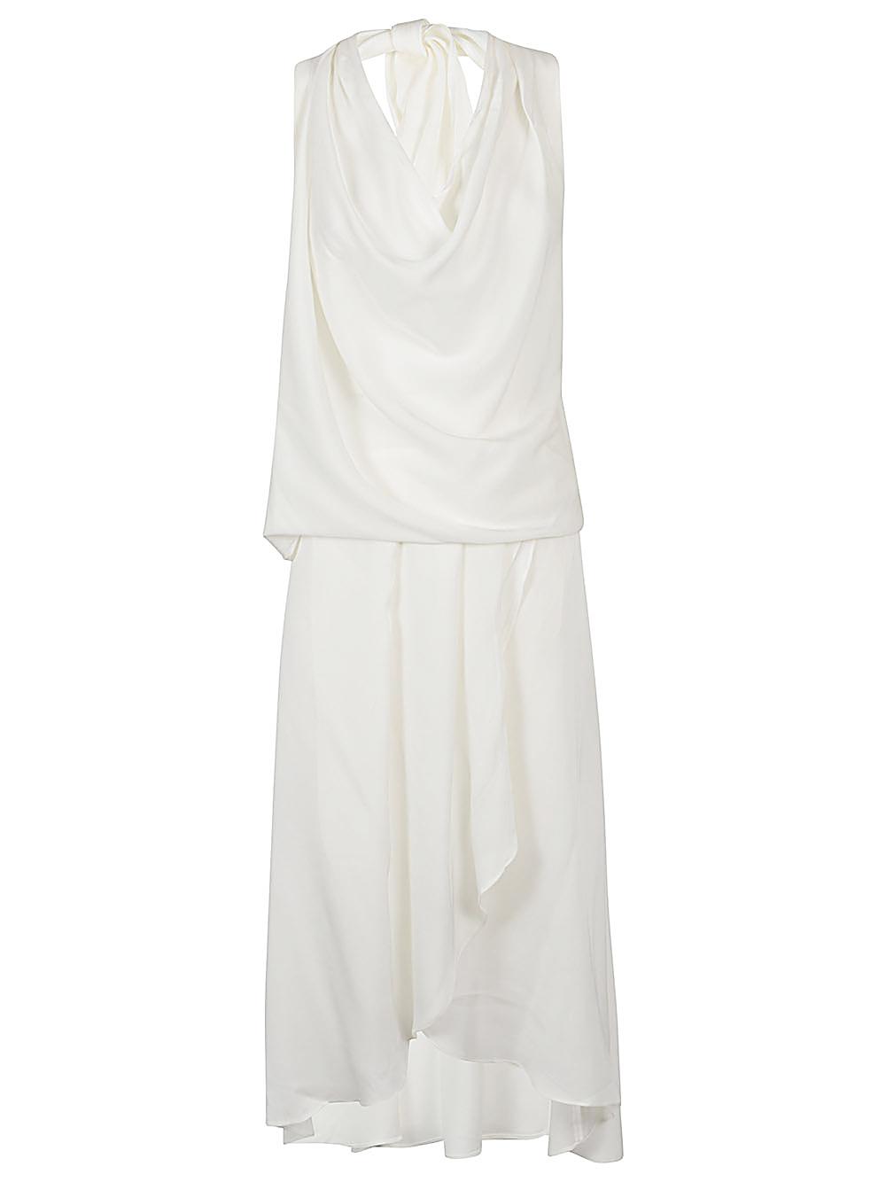silk95five dresses white silk elastane - women