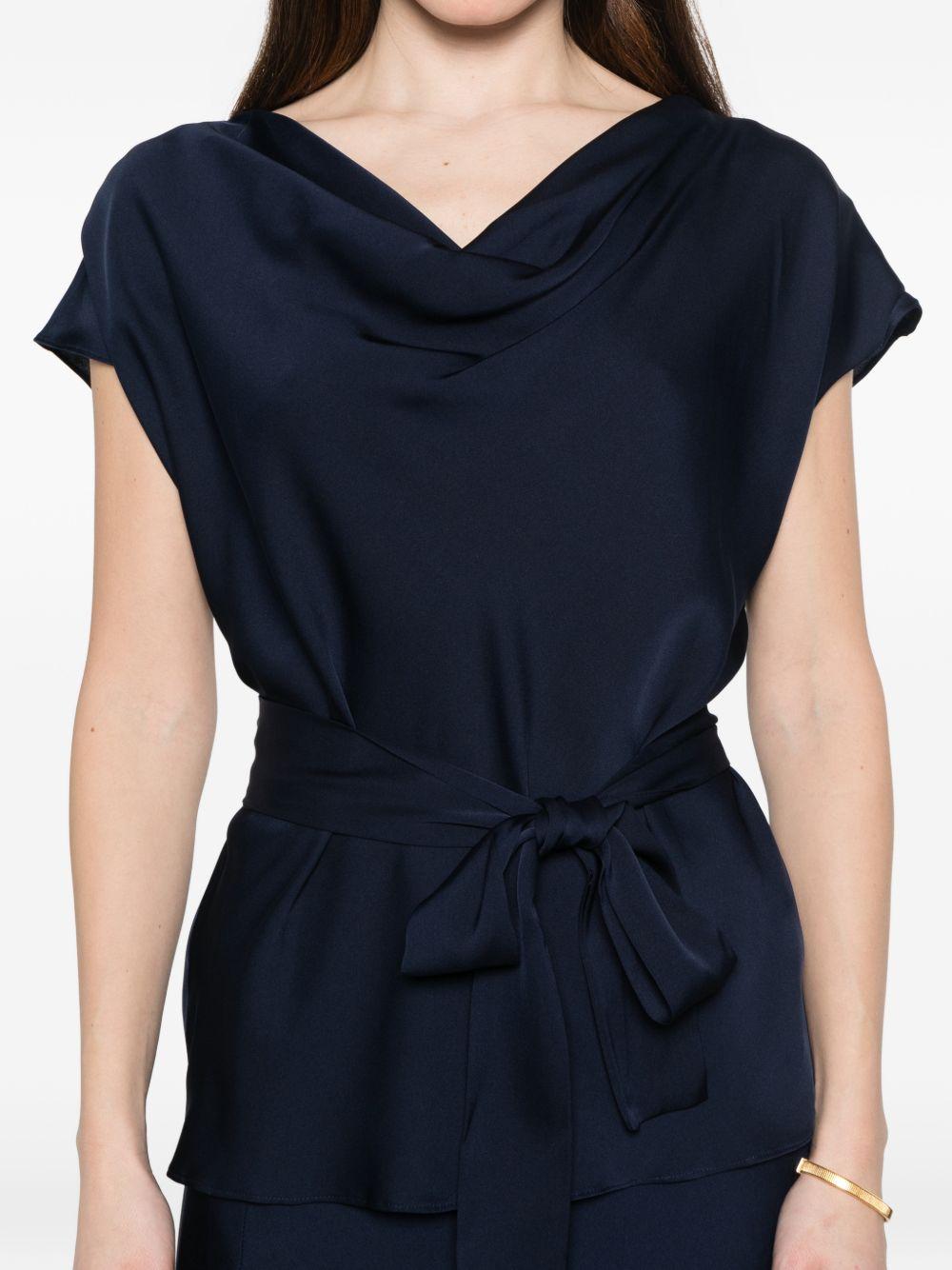silk95five top blue silk - women