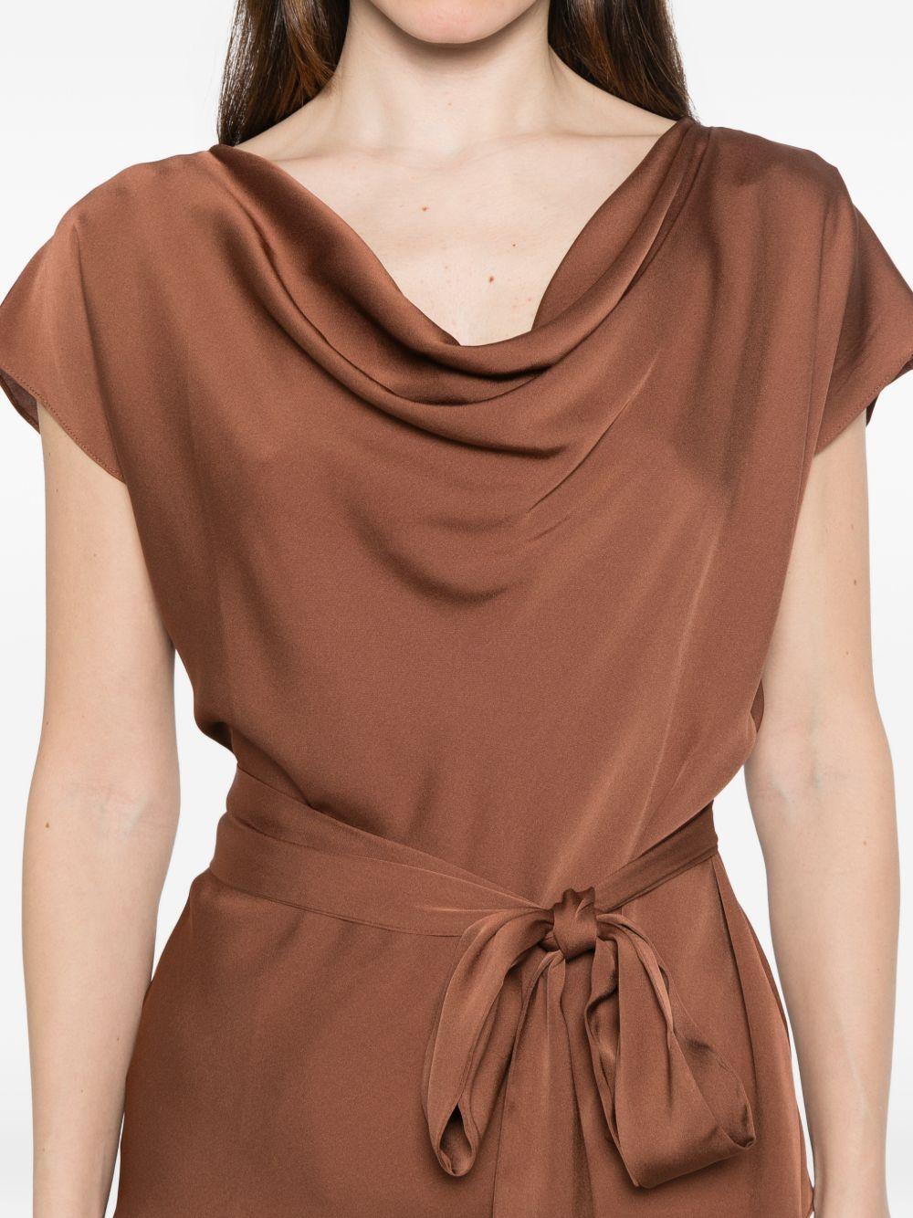 silk95five top marrone chiaro silk - women