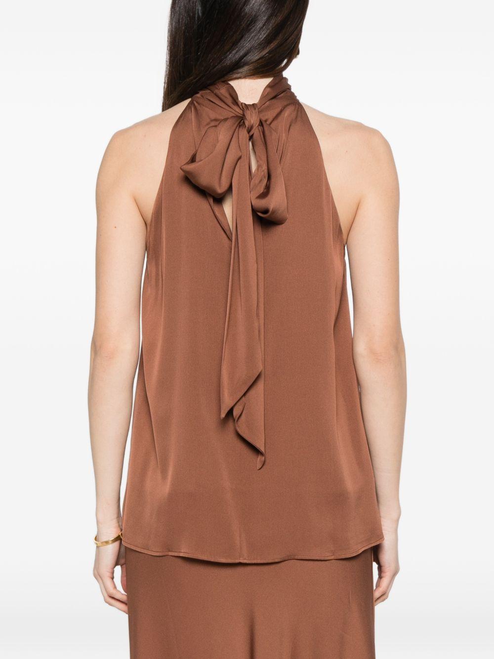 silk95five top marrone chiaro silk - women
