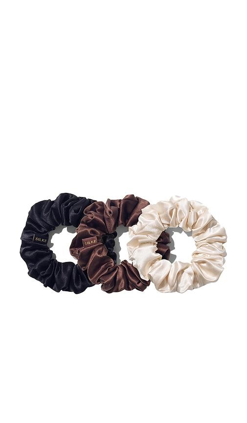 silke london hair scrunchies in classic mix.
