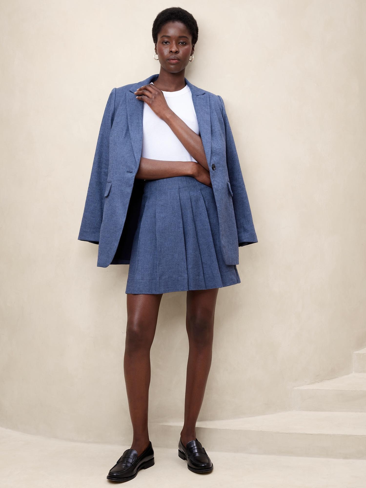 silky pleated skort