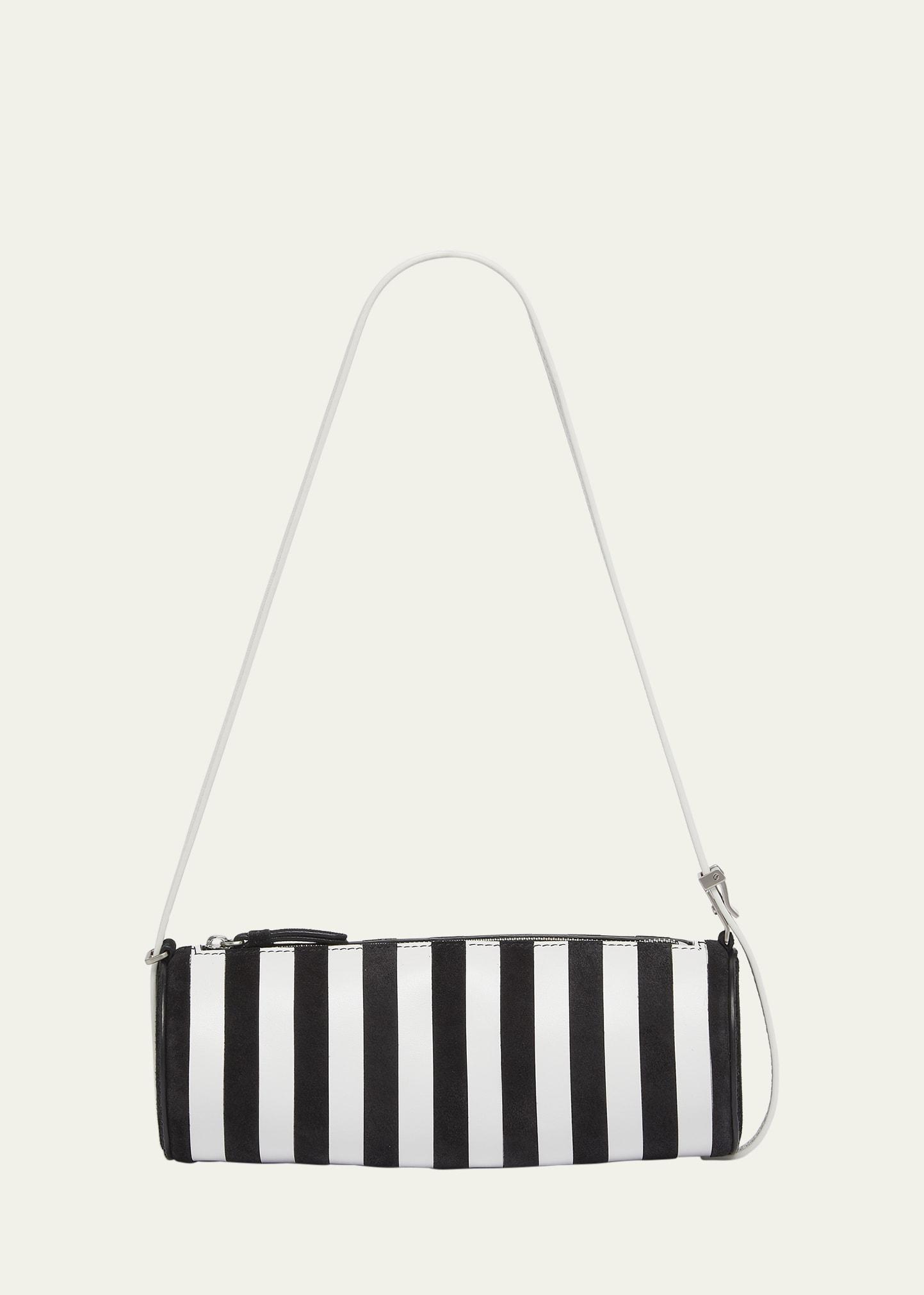 silo striped napa leather shoulder bag