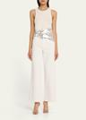 silver foil ribbed tank top