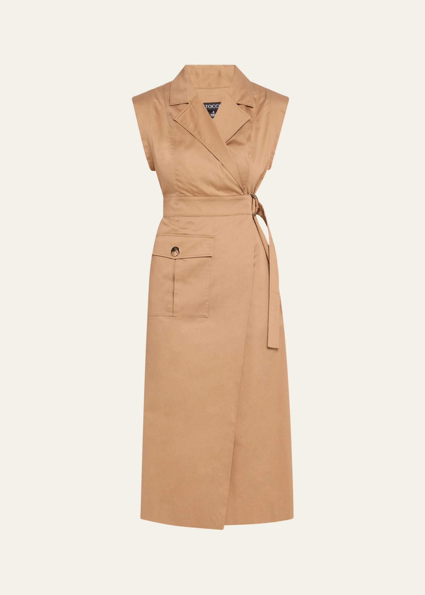silvia safari wrap midi dress