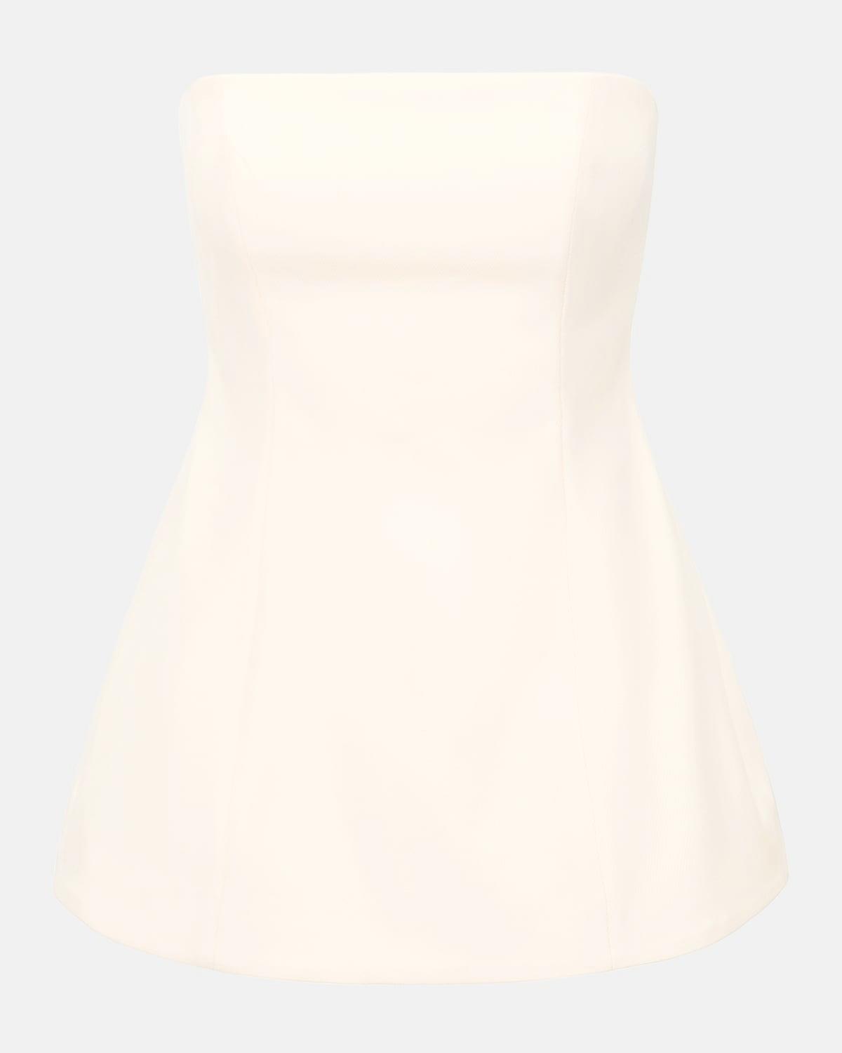 silvia strapless peplum top
