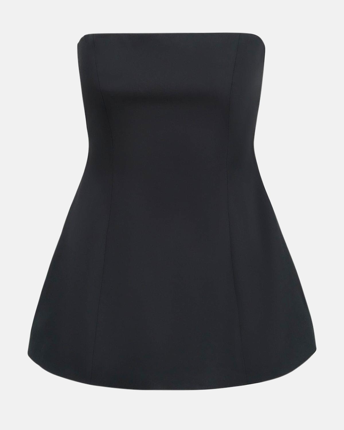 silvia strapless peplum top