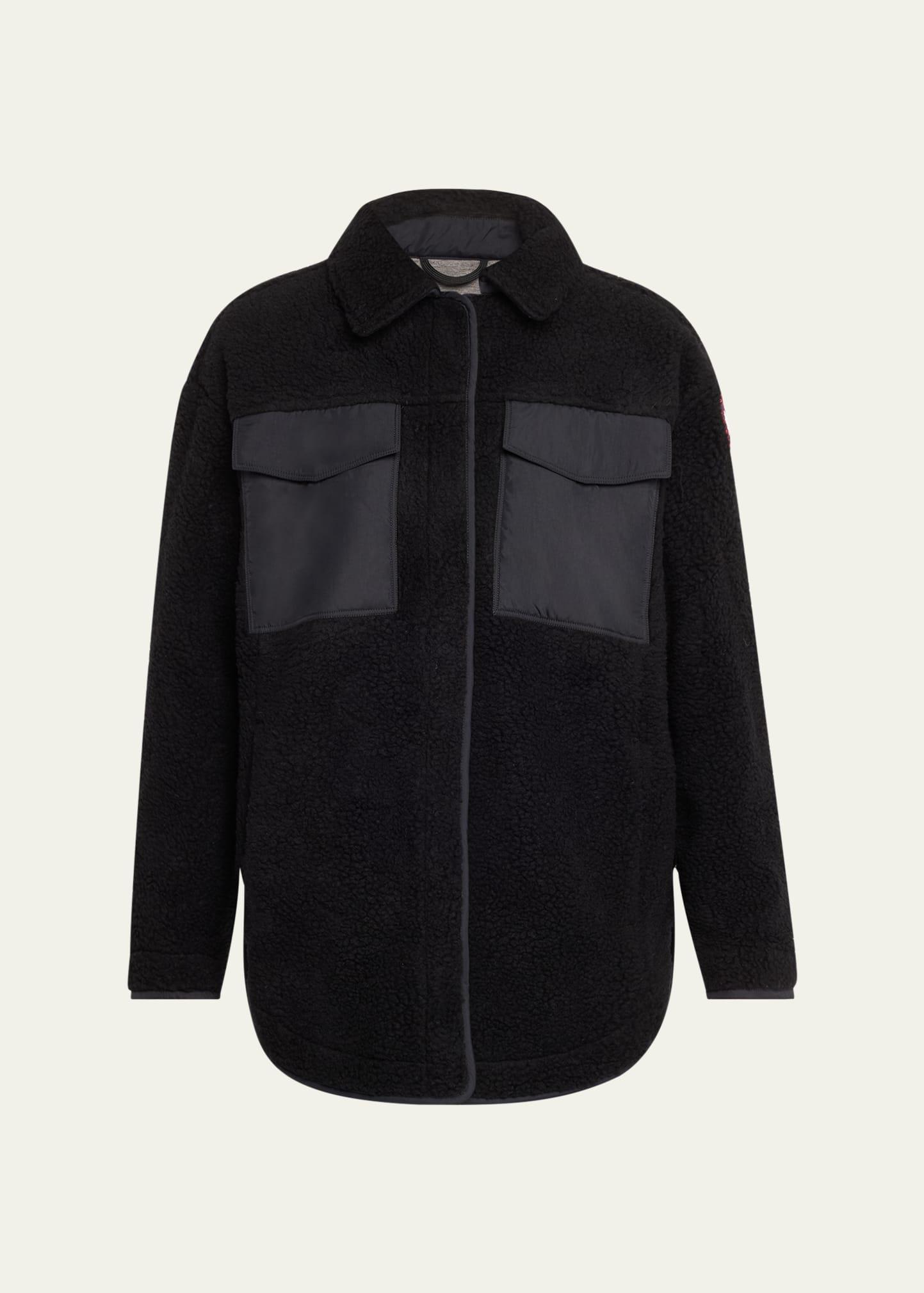 simcoe breathable lightweight sherpa shacket