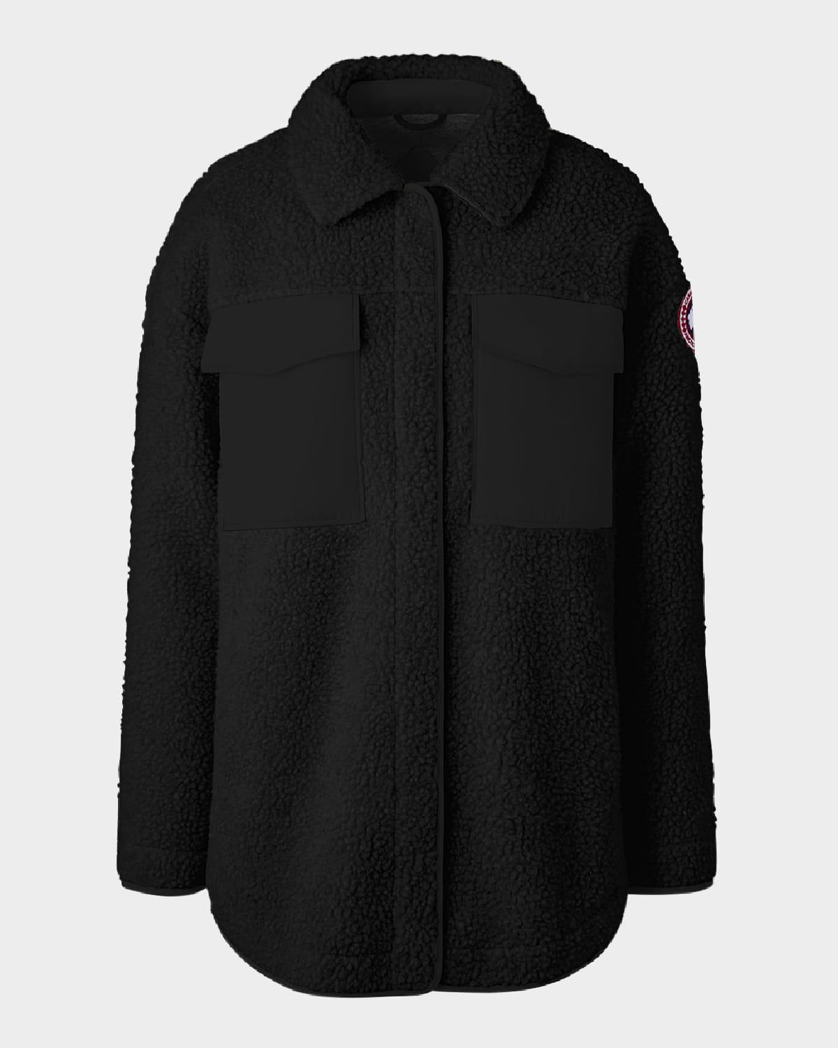 simcoe breathable lightweight sherpa shacket