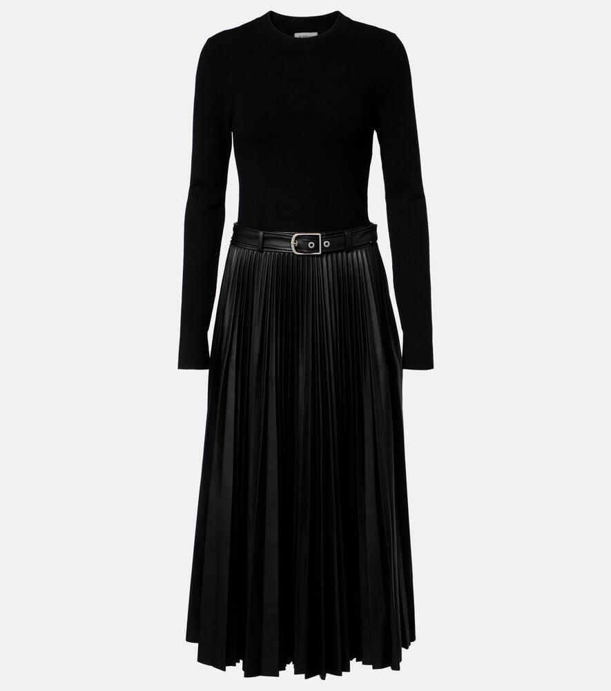 simkhai abilene knitted pleated midi dress