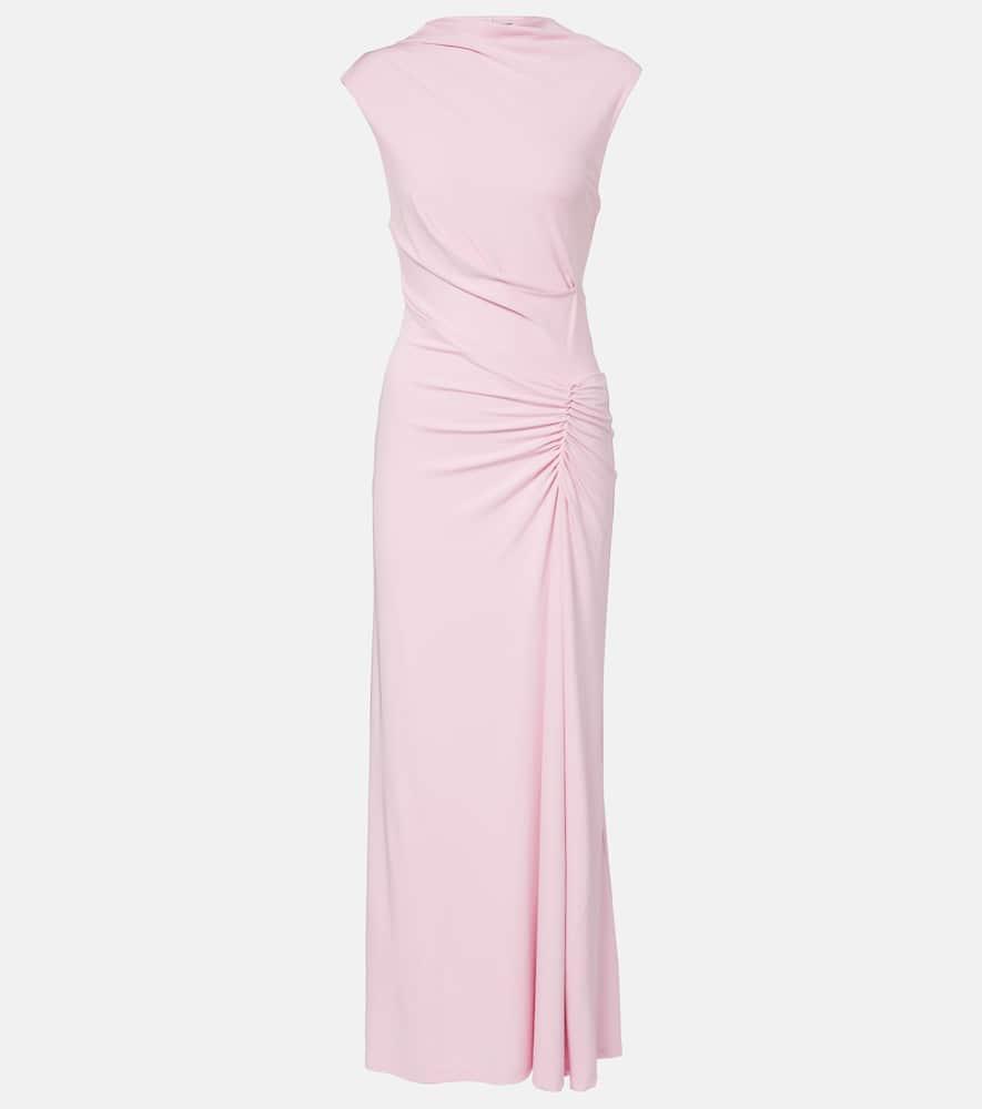 simkhai acacia ruched jersey maxi dress