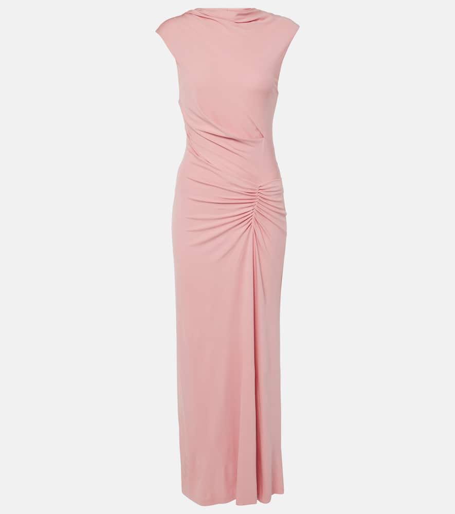 simkhai acacia ruched jersey maxi dress