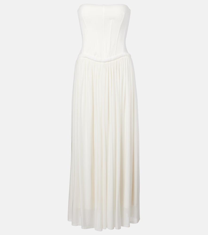 simkhai adalys gathered corset dress