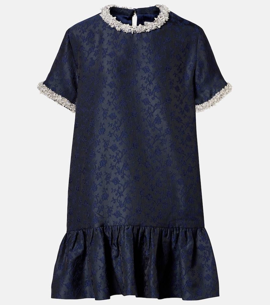 simkhai alison embellished jacquard minidress