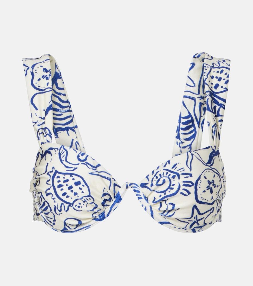 simkhai anniston printed bikini top