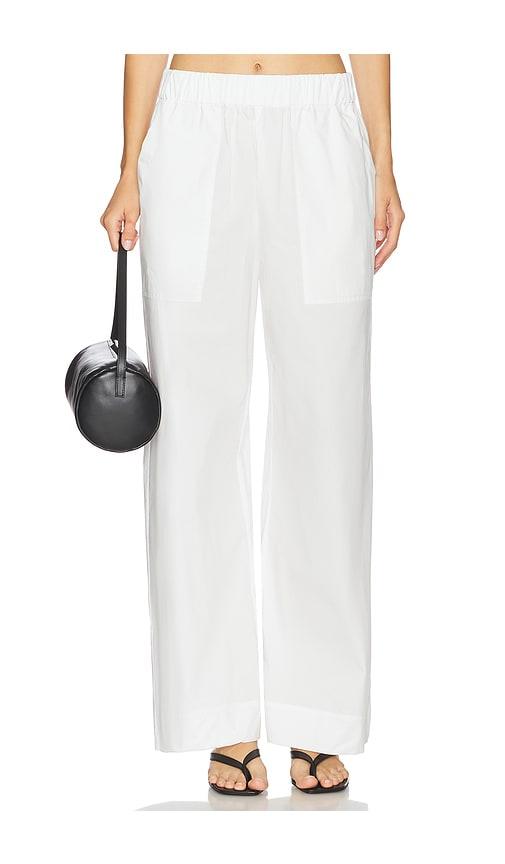 simkhai arden pull on pant in white.