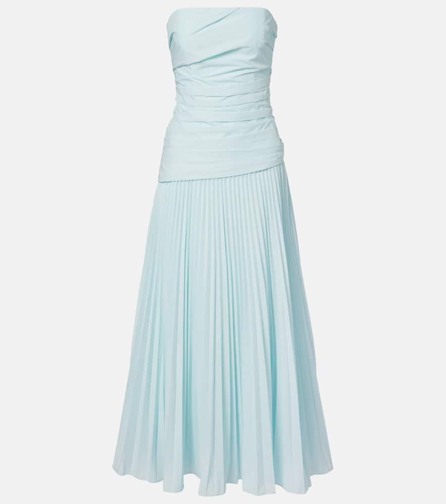 simkhai arie pleated bustier dress