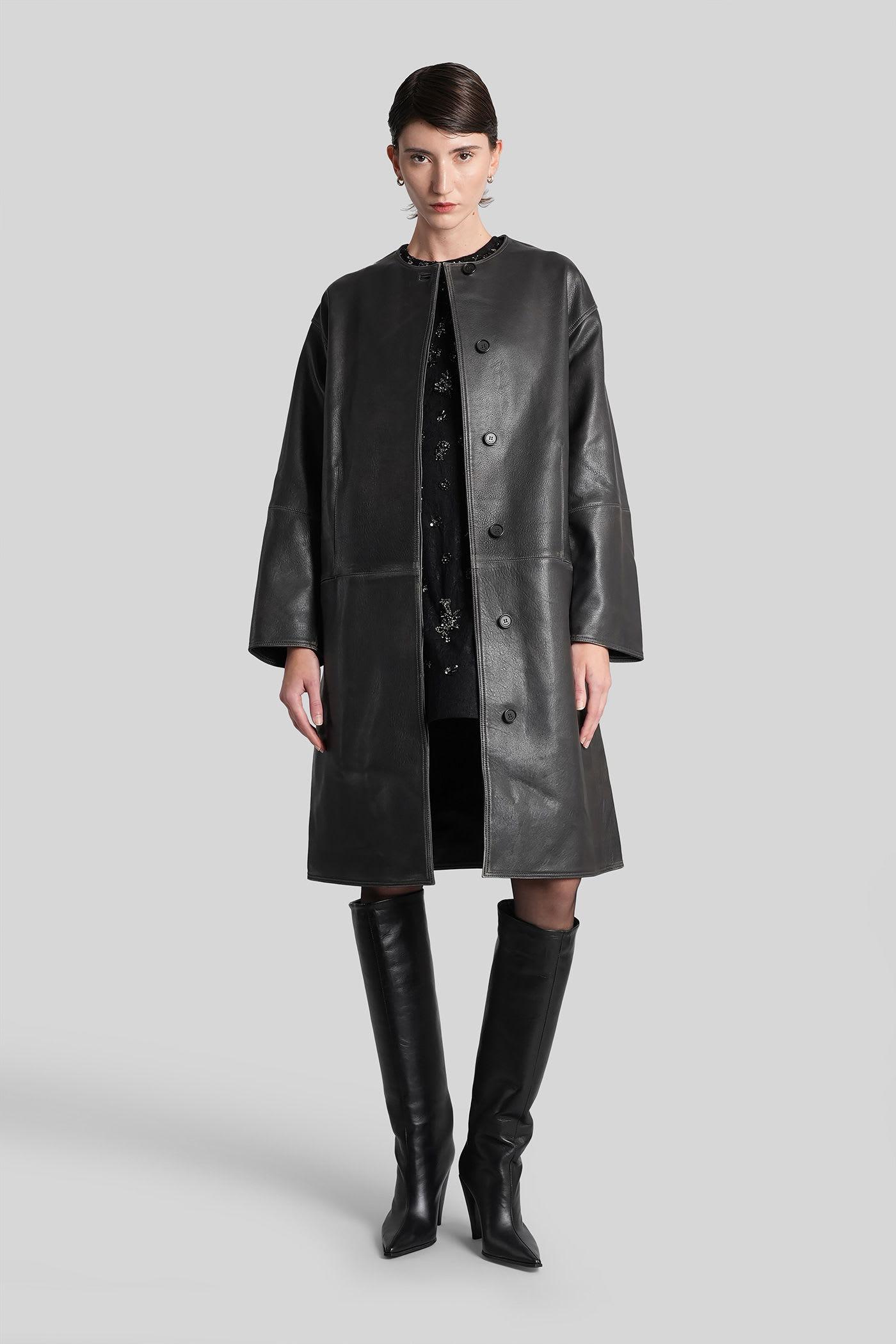 simkhai autumn in black leather