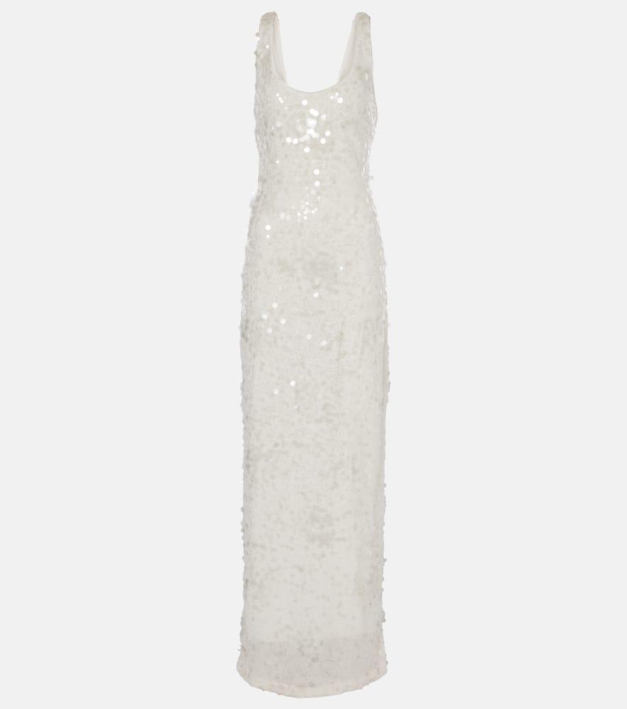 simkhai bex sequined cocktail dress