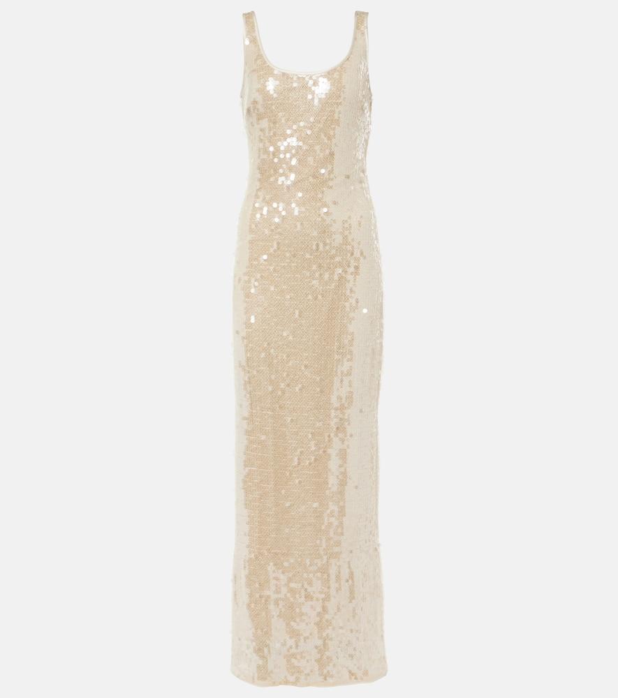 simkhai bex sequined maxi dress
