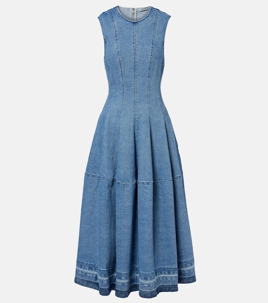 simkhai bowen denim maxi dress