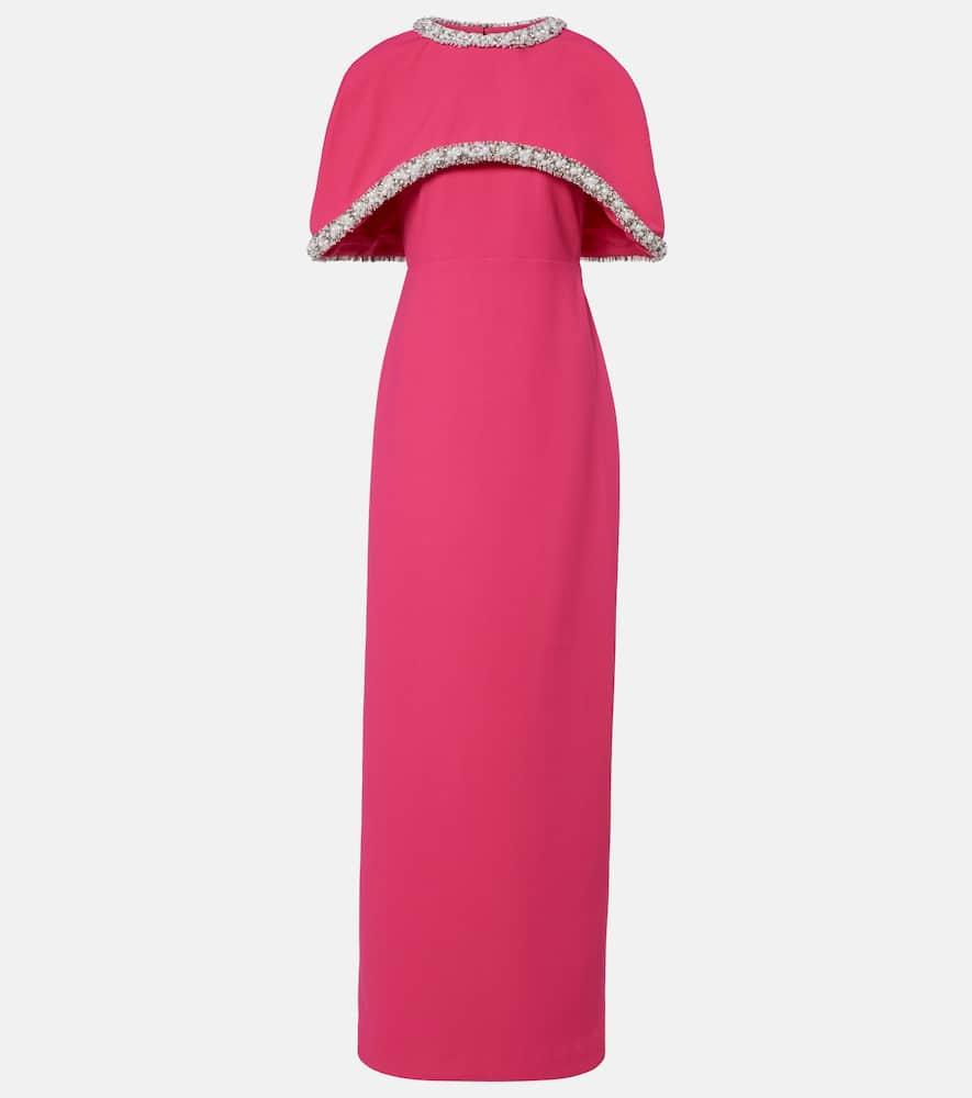 simkhai briella embellished crêpe gown