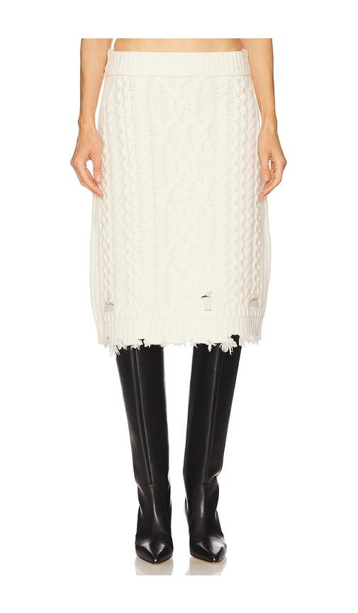 simkhai brioni skirt in ivory.