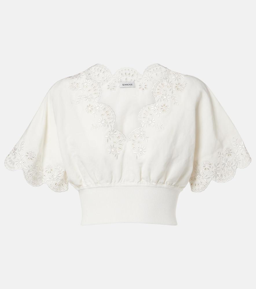 simkhai broderie anglaise linen