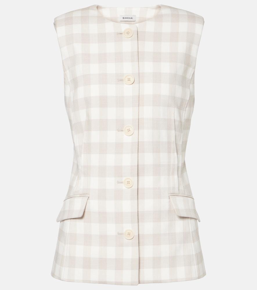 simkhai calliope gingham vest