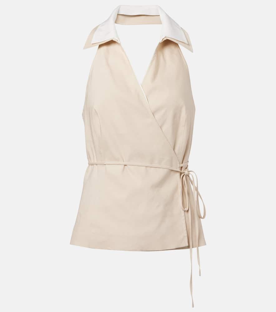 simkhai campbell linen top