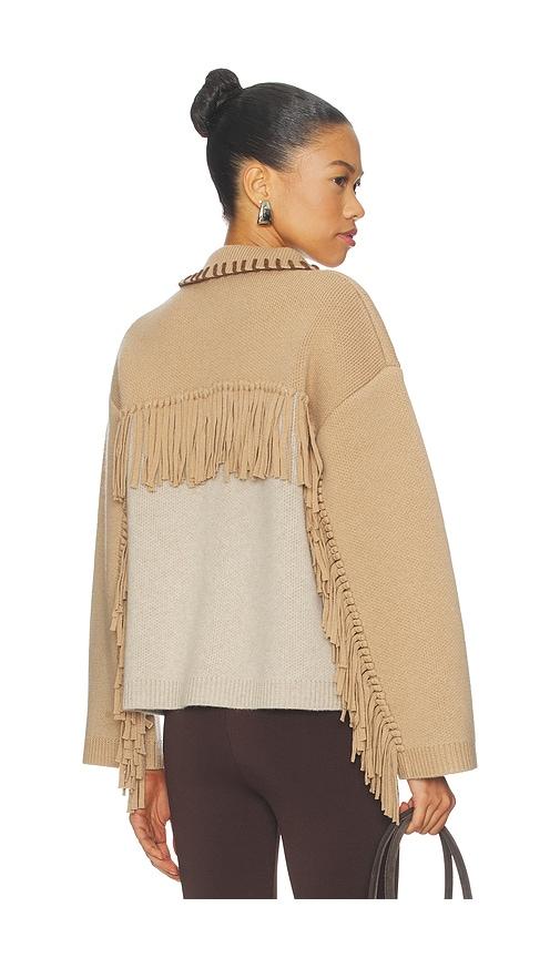 simkhai chesney oversized cardigan in nude.