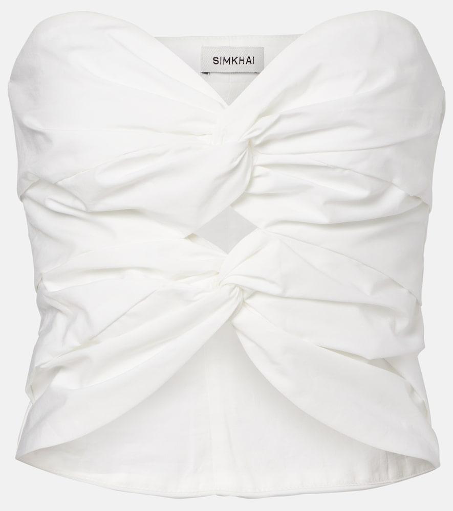 simkhai cornelia cutout ruched cotton