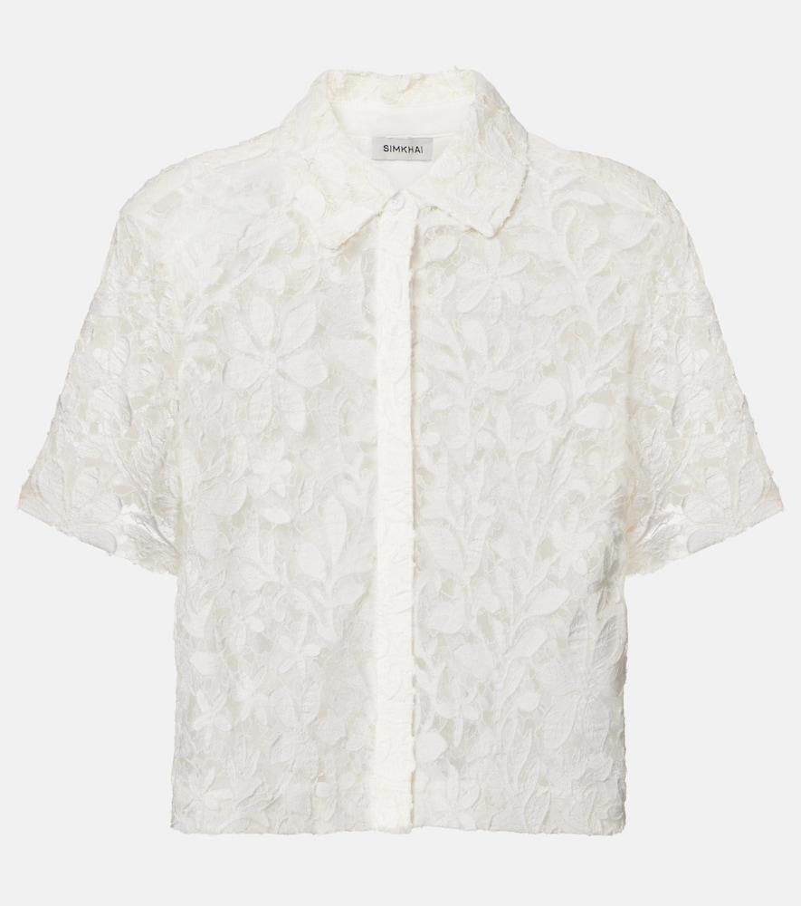 simkhai cotton lace shirt