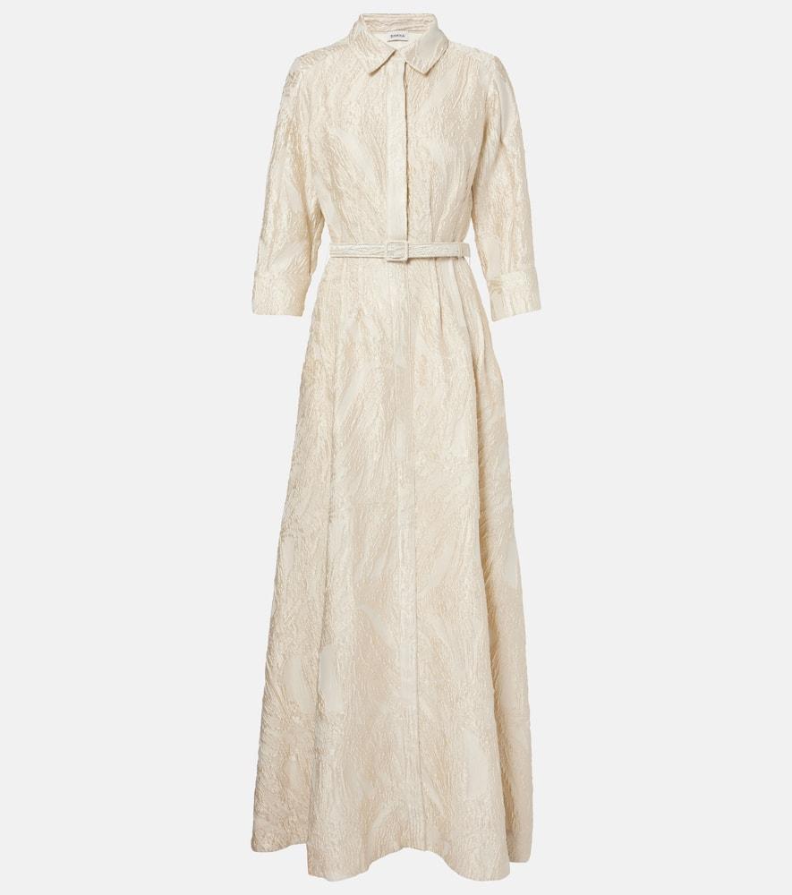 simkhai courtney embellished jacquard gown