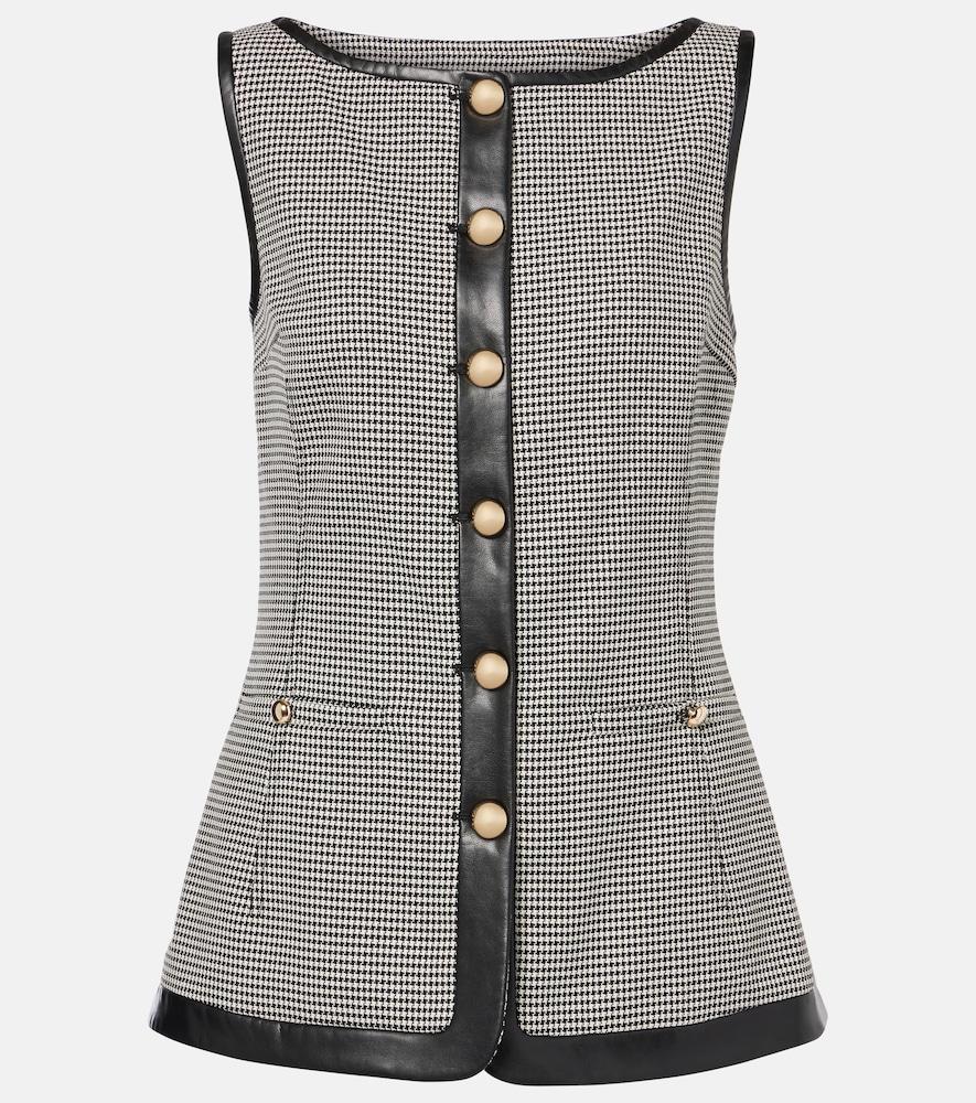 simkhai cressida checked faux leather