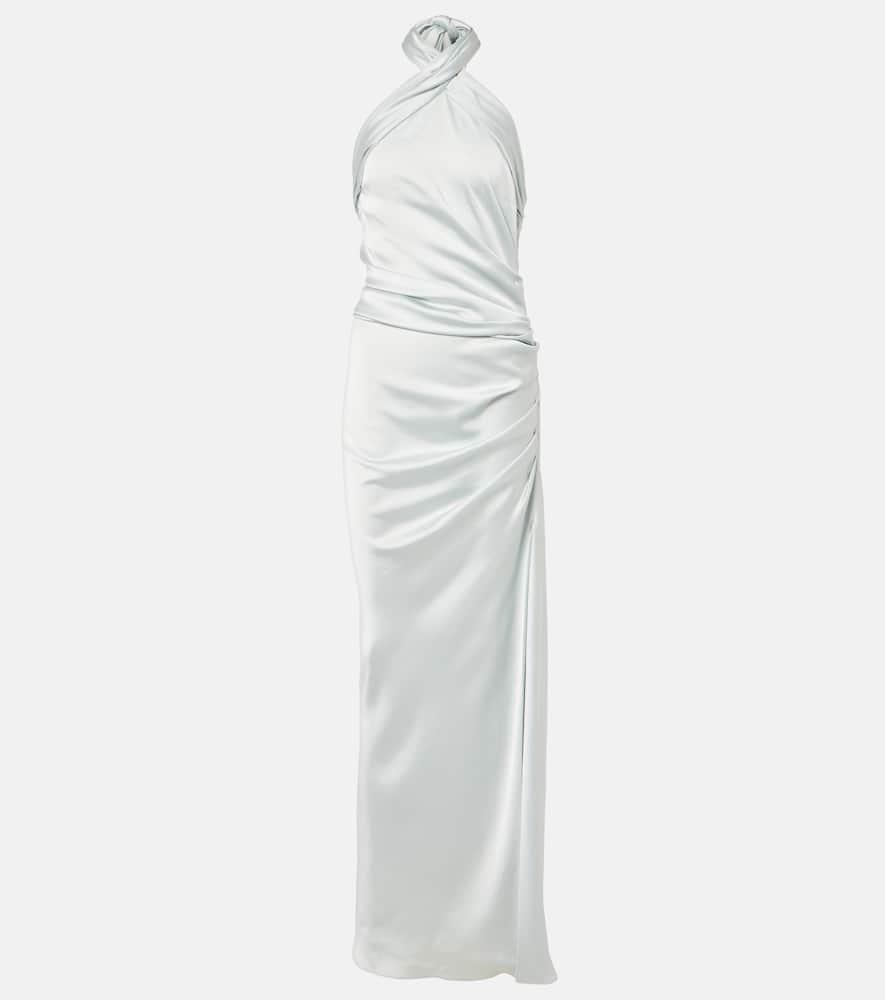 simkhai draped satin maxi dress