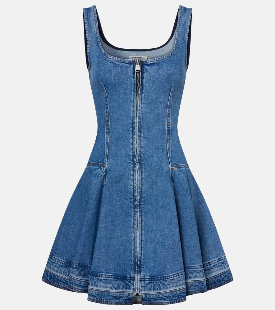 simkhai eleodra denim minidress