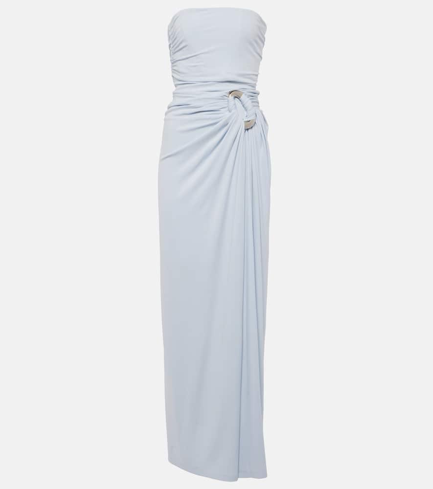 simkhai emma draped jersey bustier gown