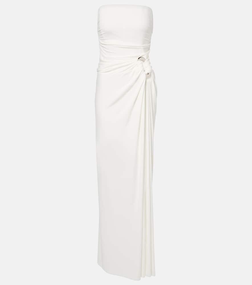 simkhai emma gathered maxi dress